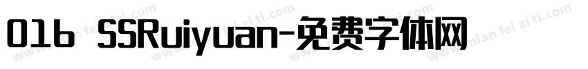 016 SSRuiyuan字体转换
